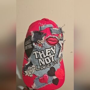 They Not Like Us patch and denim hat